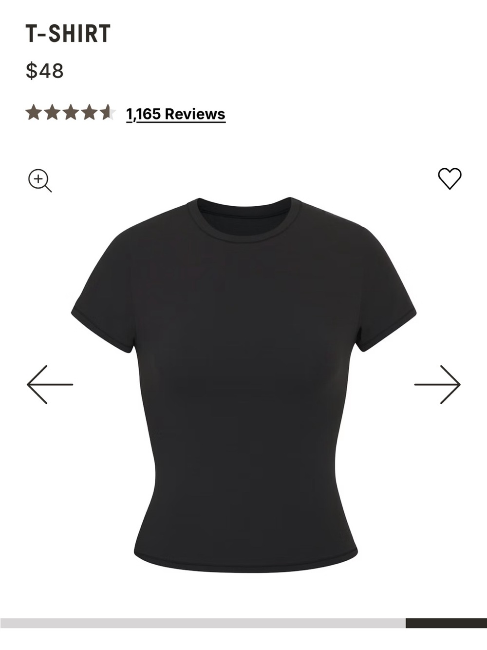 SKIMS Cotton Jersey T-Shirt - Soot